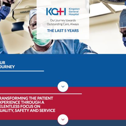 A screen capture of the landing page of the KGH Journey website.