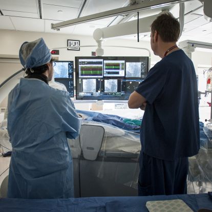 Kingston General Hospital new electrophysiology (EP) lab, the first in Ontario to use a GPS-like technology during cardiac procedures called MediGuide.
