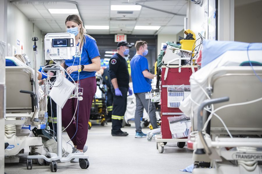 Staff working in the Emergency Department at KGH